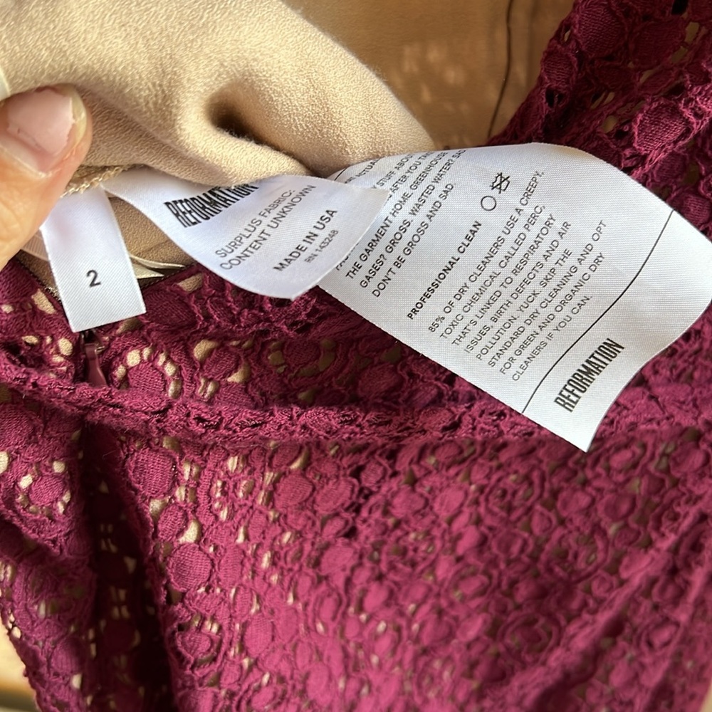 Reformation Purple Lace Maxi Dress 2 - Picture 5 of 5